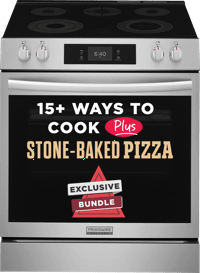 30" Front Control Electric Range with Stone-Baked Pizza, Includes Free Air Fry Tray