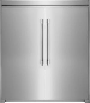 19 Cu. Ft. Stainless Side-by-Side Column Refrigerator & Freezer with 79" Flat Trim Kit