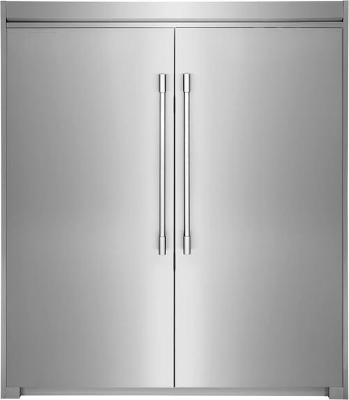 19 Cu. Ft. Stainless Side-by-Side Column Refrigerator & Freezer with 79" Flat Trim Kit