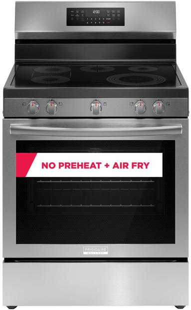 30" Electric Range with No Preheat + Air Fry - GCRE3060BF