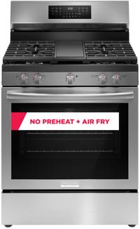 30" Gas Range with No Preheat + Air Fry