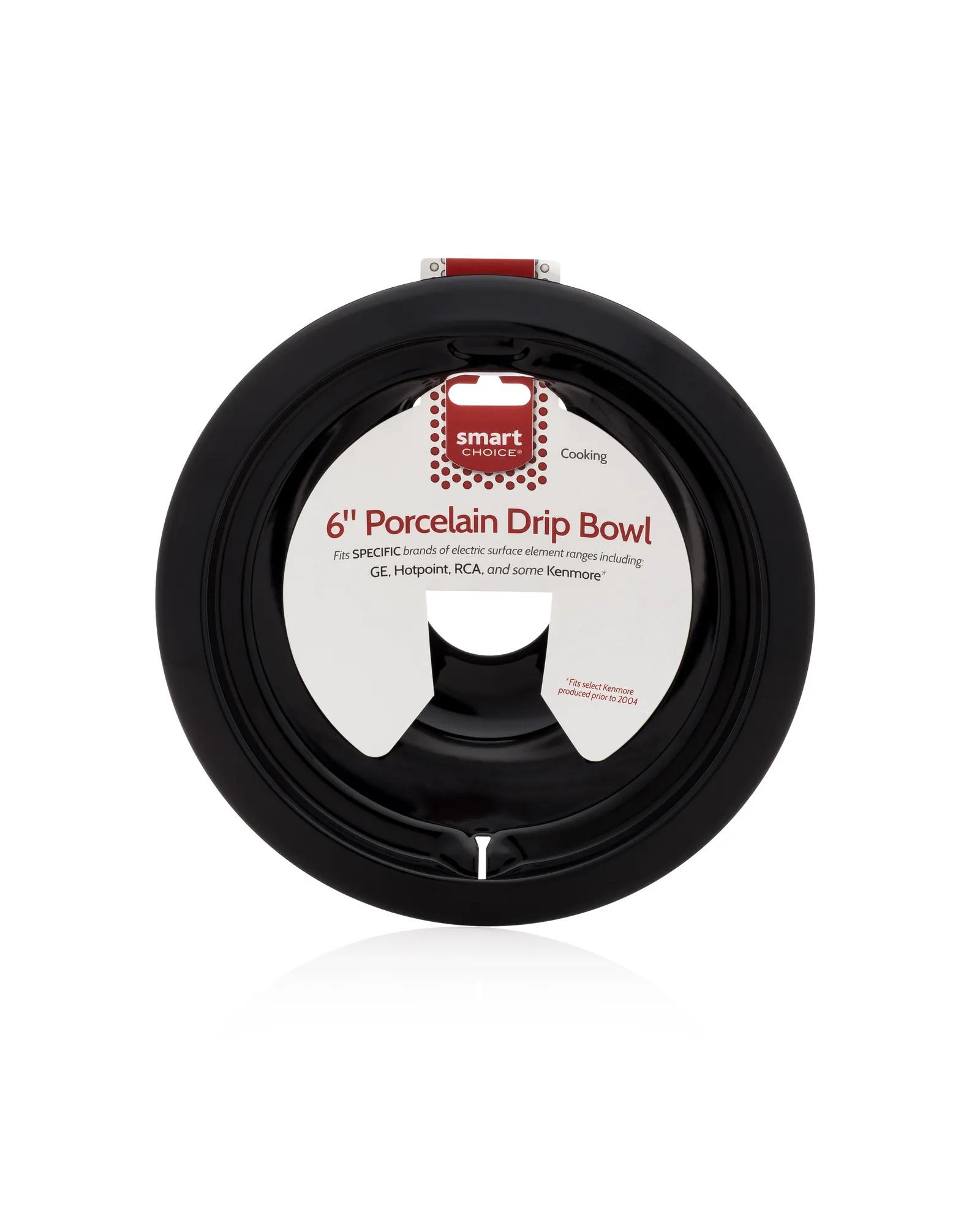 6" Black Porcelain Drip Bowl, Fits Specific - L304430996