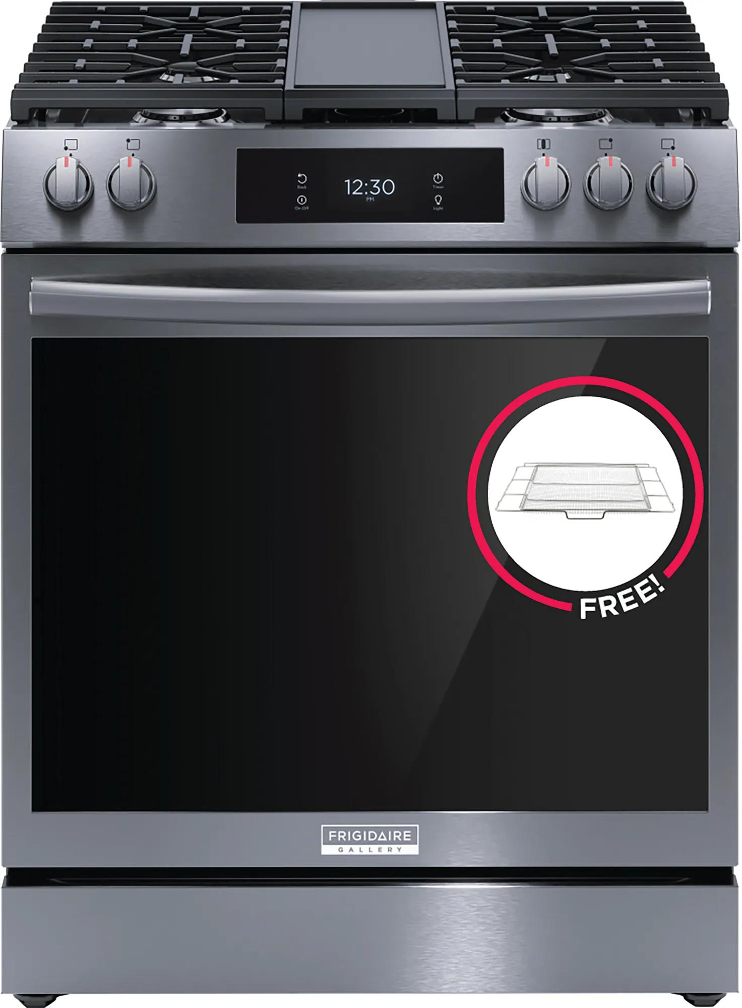 30” Gas Range with 15+ Ways to Cook, Includes Free Air Fry Tray