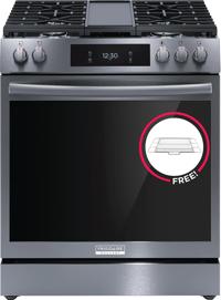 30” Gas Range with 15+ Ways to Cook, Includes Free Air Fry Tray