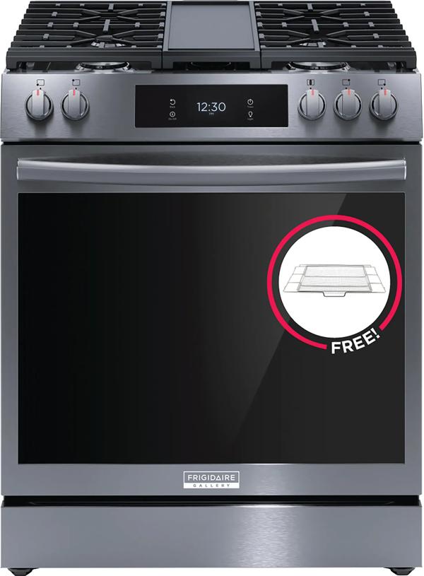 30” Gas Range with 15+ Ways to Cook, Includes Free Air Fry Tray