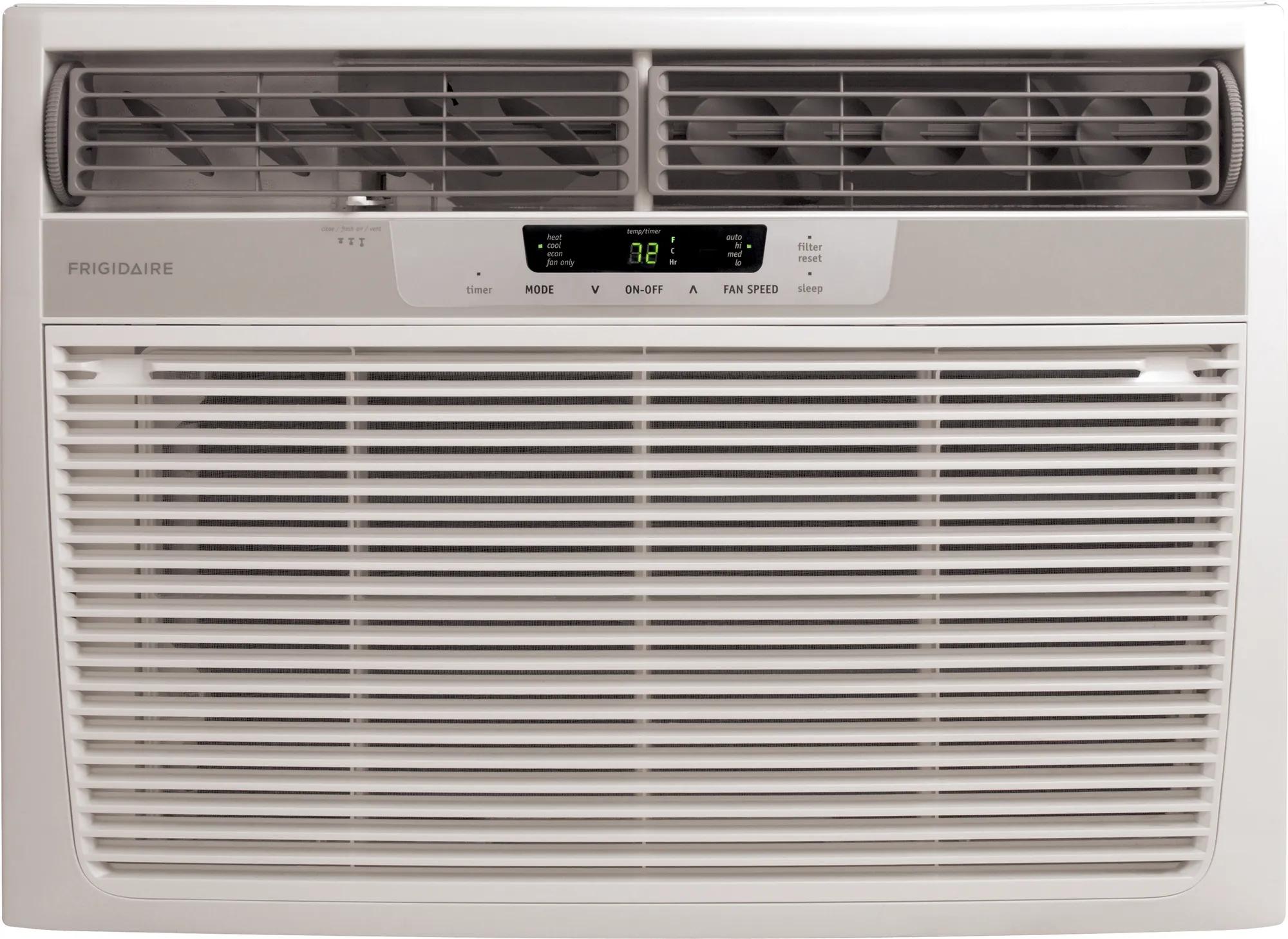 18,500 BTU Window-Mounted Room Air Conditioner with Supplemental Heat