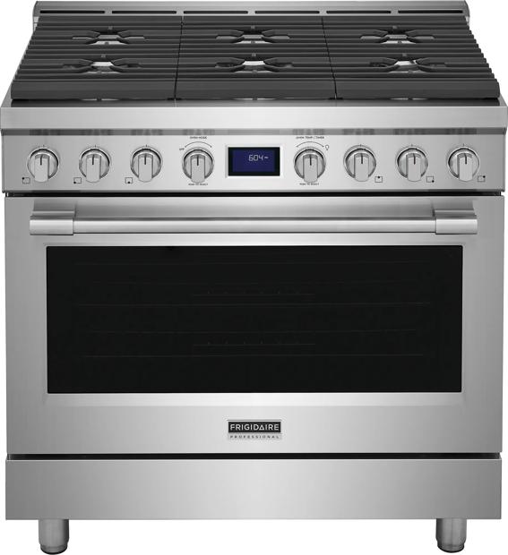 Frigidaire Professional 36'' Front Control Freestanding Gas Range