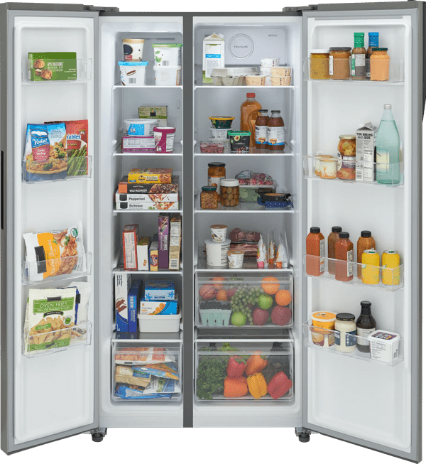 Frigidaire FRSG2115AV 21.4 CuFt SBS Fridge - B. Steel on Fridge.com