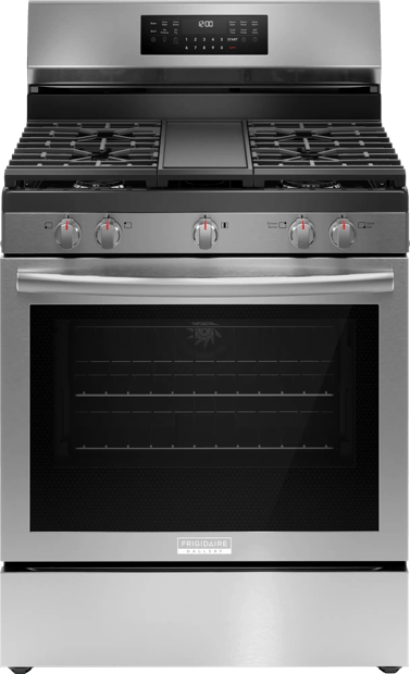Cuisinière à gaz à commande arrière de 30 po avec convection totale Acier inoxydable-GCRG3060BF