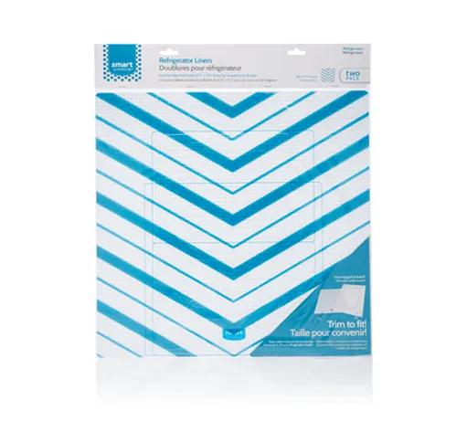 Cuves à couper aux mesures du réfrigérateur, chevrons bleus, paquet de 2 Bleu-5304495350