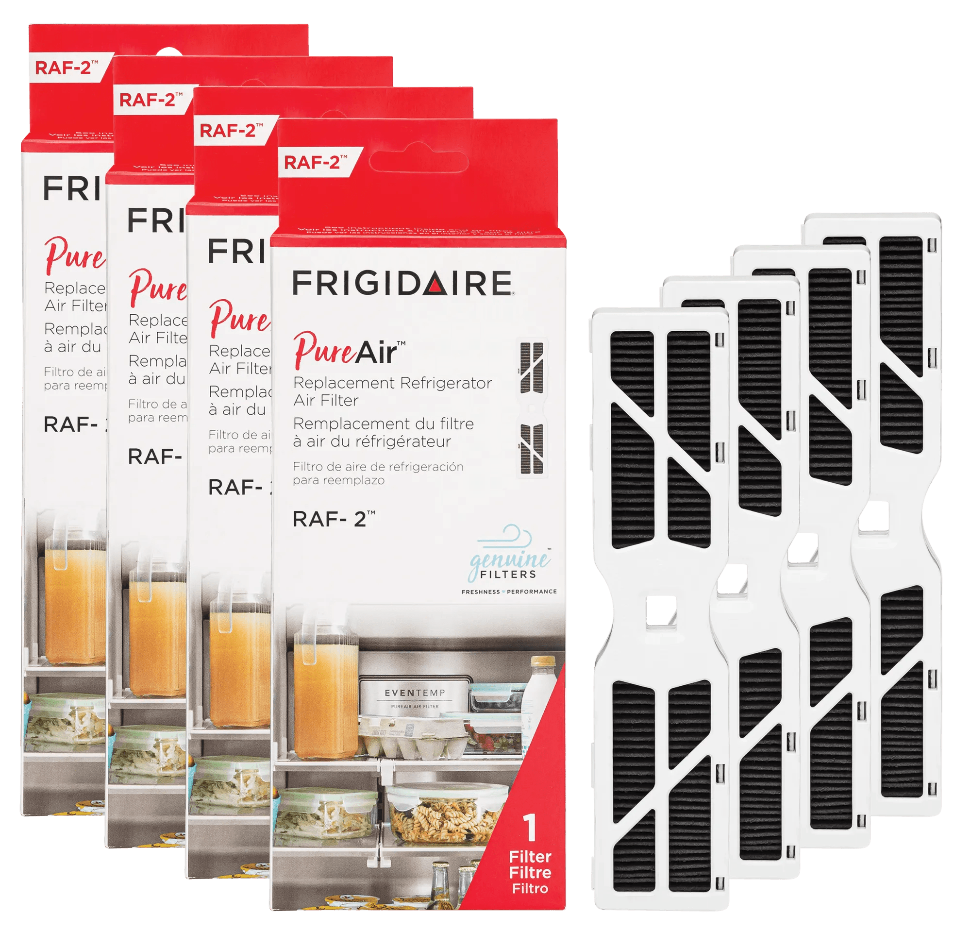 PureAir® Replacement Refrigerator Air Filter RAF-2™ -  Set of 4