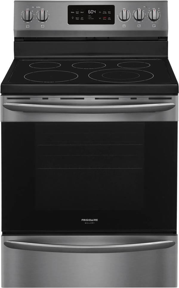 30" Freestanding Electric Range with Steam Clean