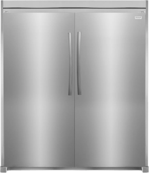 19 Cu. Ft. Stainless Side-by-Side Column Refrigerator & Freezer with 79" Flat Trim Kit