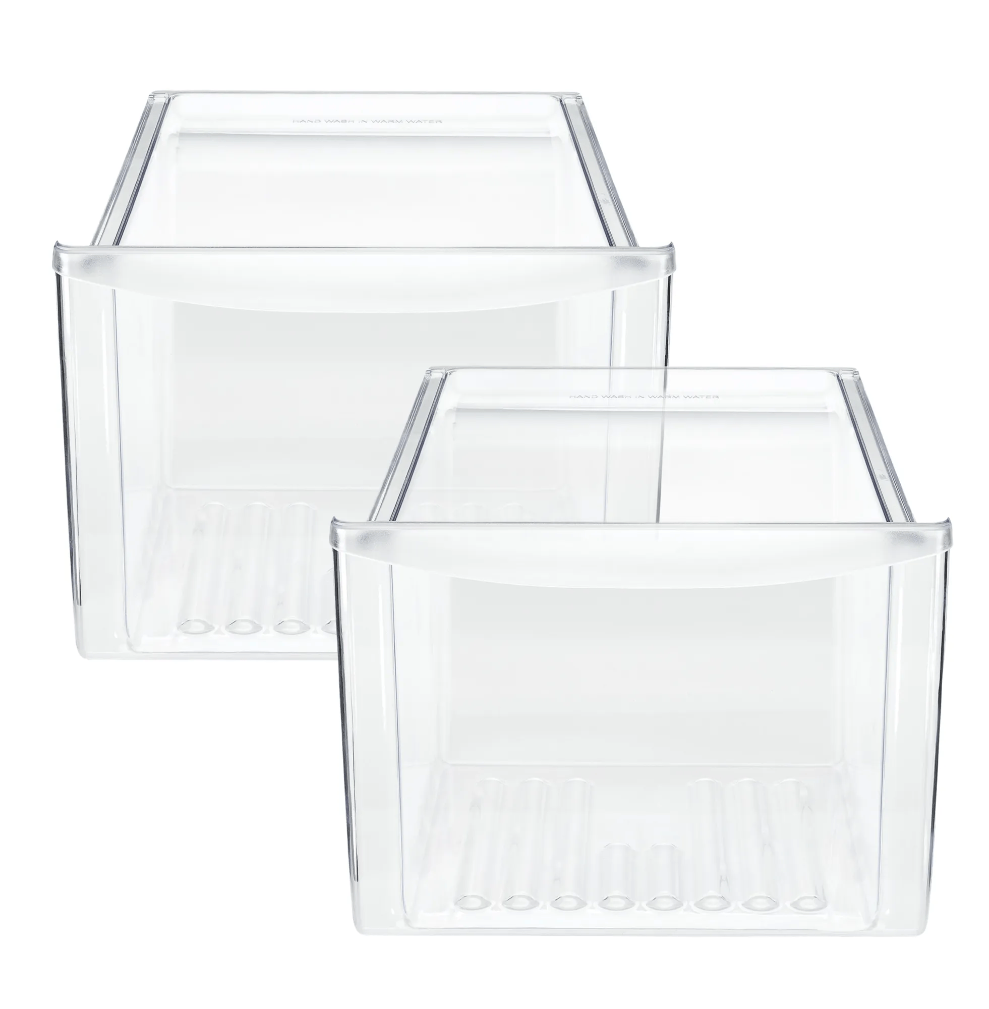 240337103 Refrigerator Crisper Drawer Pan Clear 2-Pack Replacement - 5304540807