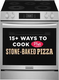 30" Front Control Electric Range with Stone-Baked Pizza