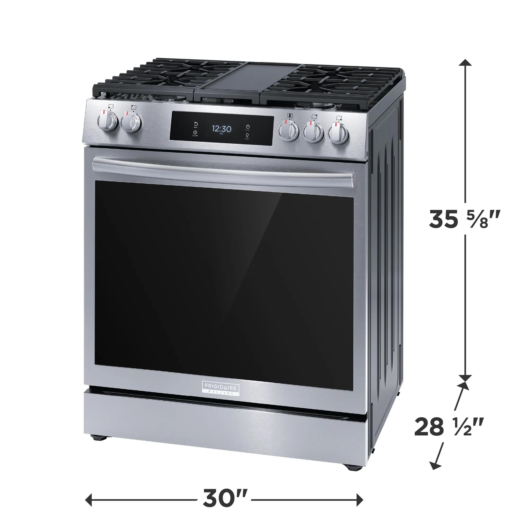 Estufa a gas Frigidaire Gallery de 30" con más de 15 modos de cocción