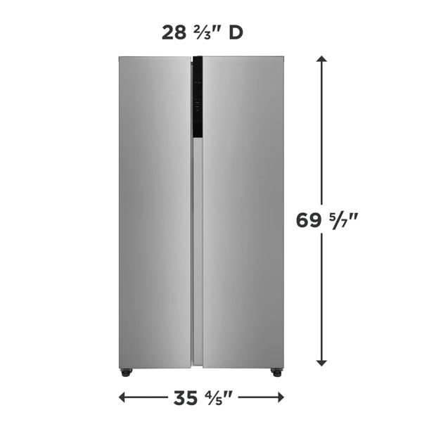 Frigidaire FRSG2115AV 21.4 CuFt SBS Fridge - B. Steel on Fridge.com
