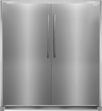 Stainless Side-by-Side Column Refrigerator & Freezer with 75" Flat Trim Kit