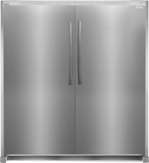 19 Cu. Ft. Stainless Side-by-Side Column Refrigerator & Freezer with 75" Flat Trim Kit