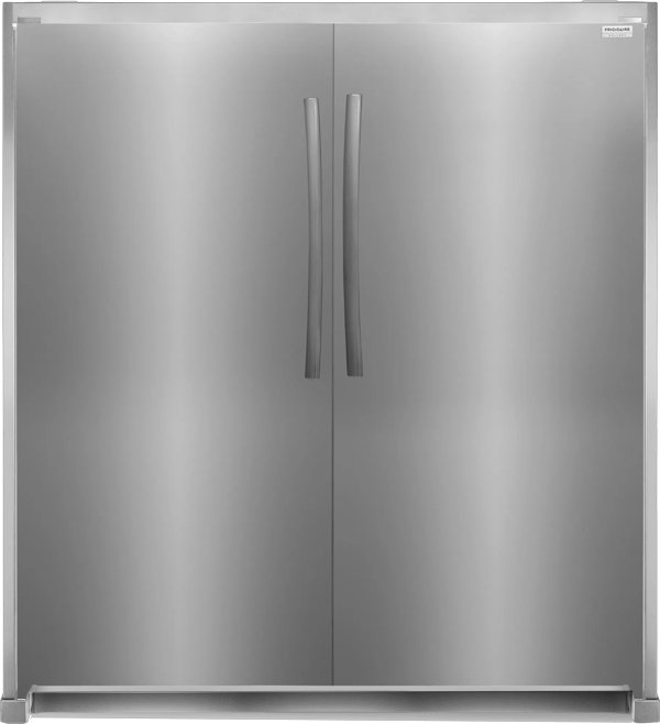 Stainless Side-by-Side Column Refrigerator & Freezer with 75" Flat Trim Kit
