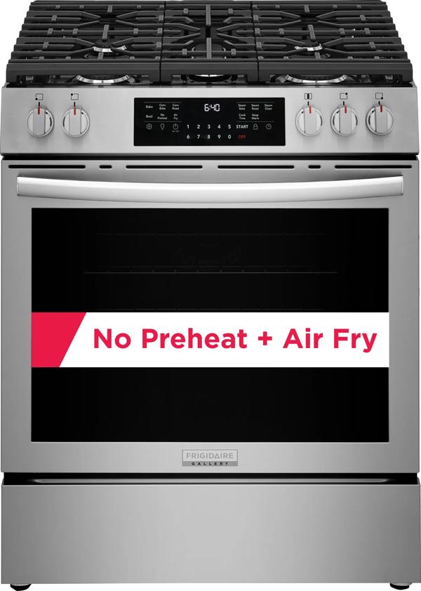 30" Gas Range with No Preheat + Air Fry