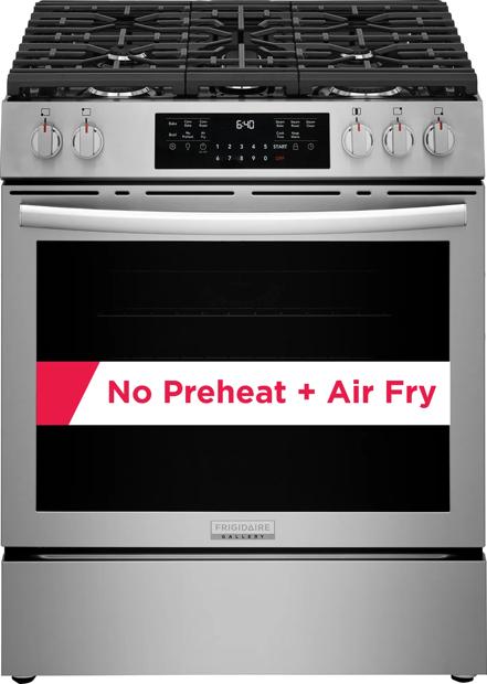 30" Gas Range with No Preheat + Air Fry - GCFG3059BF