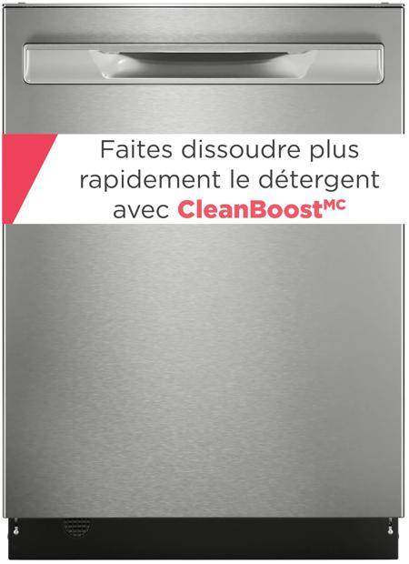 Lave-vaisselle encastré en acier inoxydable de 24 po avec CleanBoost<sup>MC</sup> Acier inoxydable-GDSP4715AF