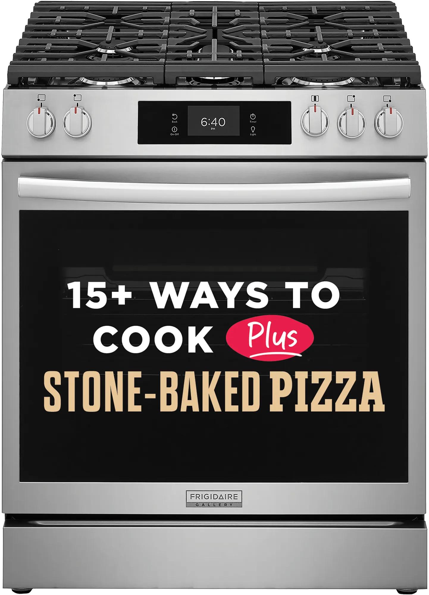 30" Front Control Gas Range with Stone-Baked Pizza