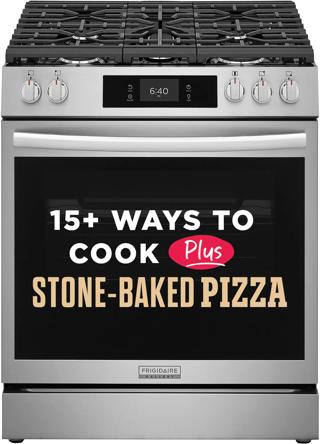 30" Front Control Gas Range with Stone-Baked Pizza