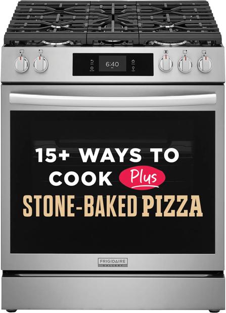 30" Front Control Gas Range with Stone-Baked Pizza - GCFG3070BF