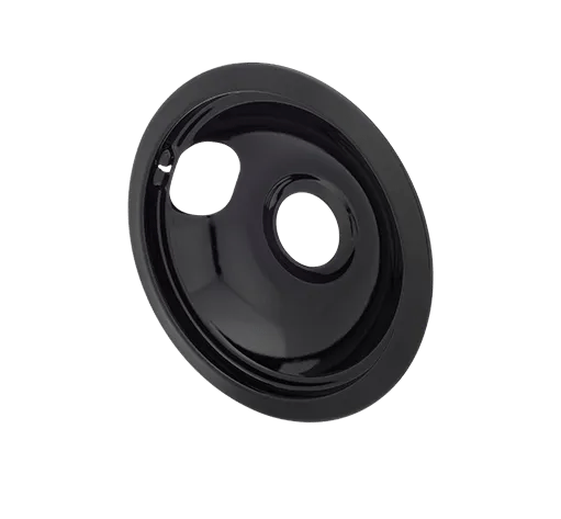 6" Black Porcelain Drip Pan - A316222201