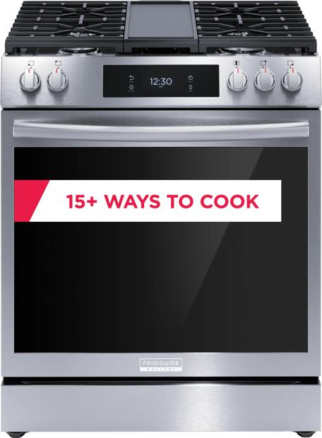 Frigidaire Gallery 30'' Front Control Gas Range with Total Convection