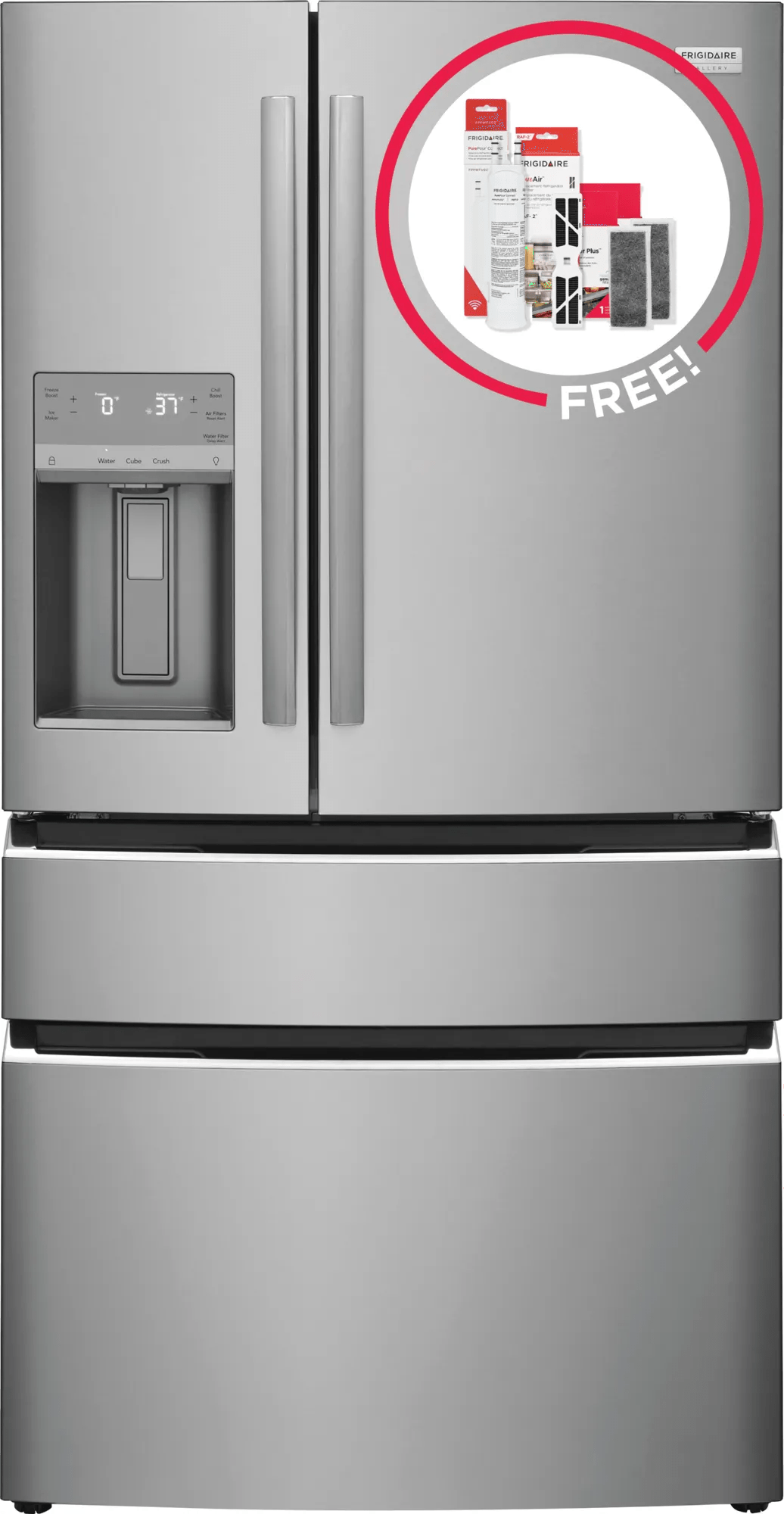 22 Cu. Ft. Counter-Depth 4-Door French Door Refrigerator with Free Additional Filter Kit