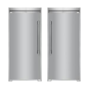 19 Cu. Ft. Stainless Stand-Alone Column Refrigerator & Freezer with 79" Flat Trim Kits