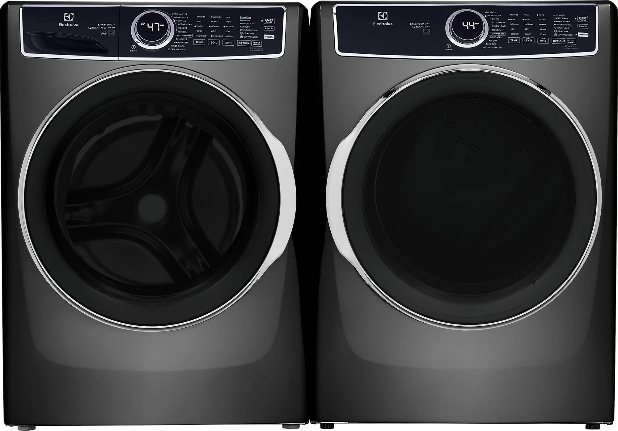 600 Series Washer & Electric Dryer in Titanium