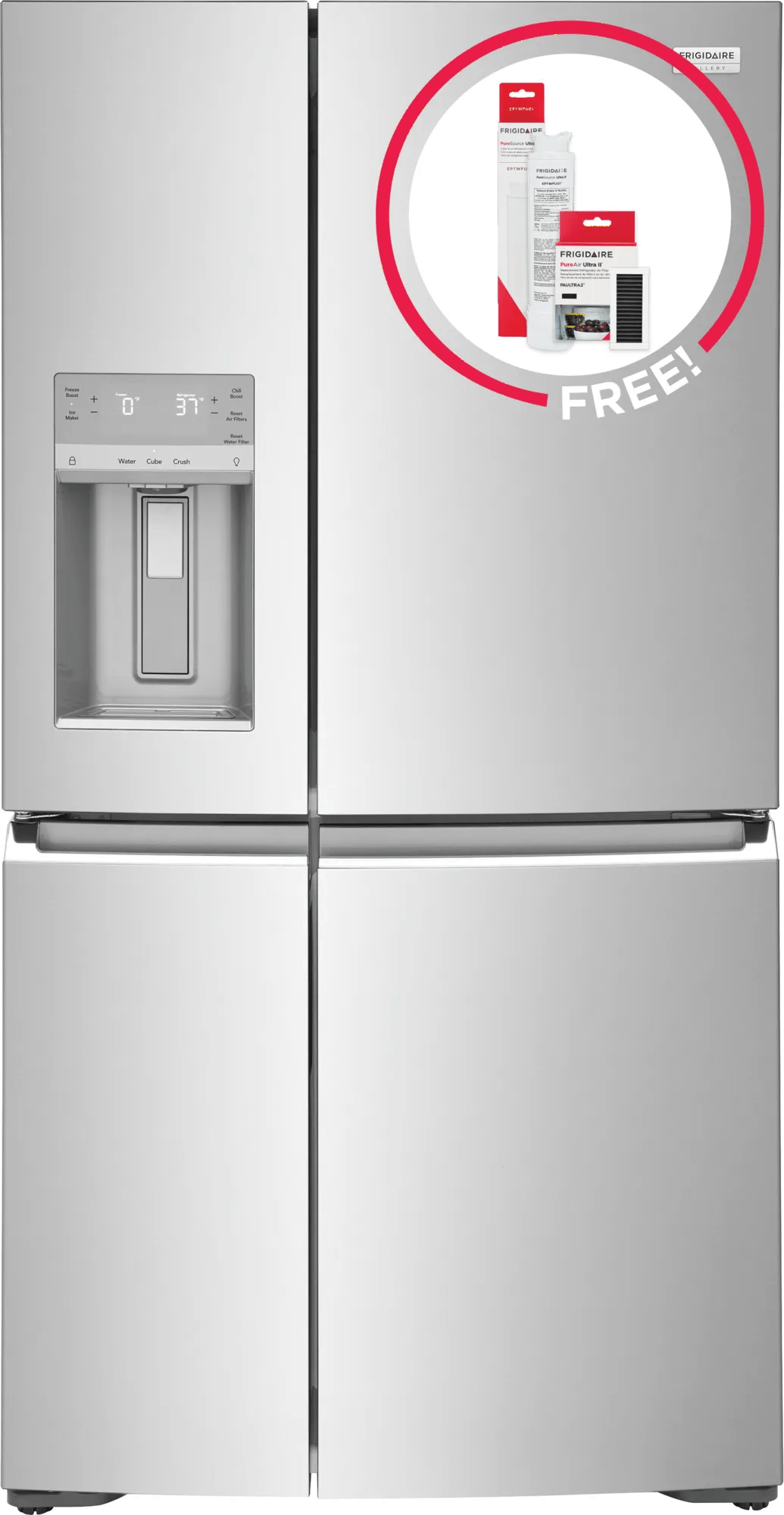 22 Cu. Ft. Counter-Depth 4-Door Refrigerator with Free Additional Filter Kit