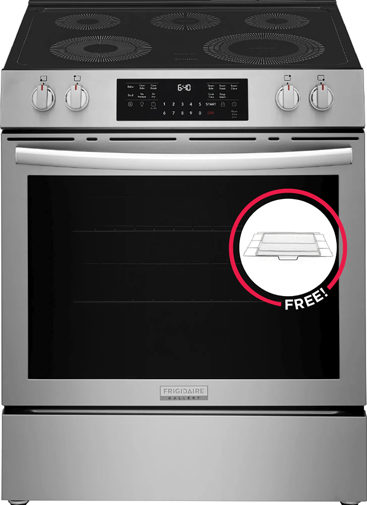 30" Front Control Electric Range with Total Convection, Includes Free Air Fry Tray