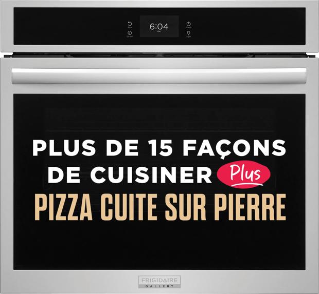 Four électrique mural simple de 30 pouces avec pizza cuite sur pierre Acier inoxydable-GCWS3070AF