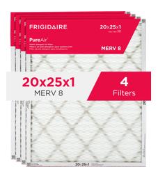 Frigidaire PureAir®   20'' x 25'' x 1'' MERV Allergen 8 Air Filter - 4 Pack