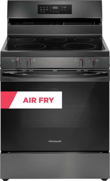 30" Electric Range with Air Fry Black Stainless Steel-FCRE308CAD