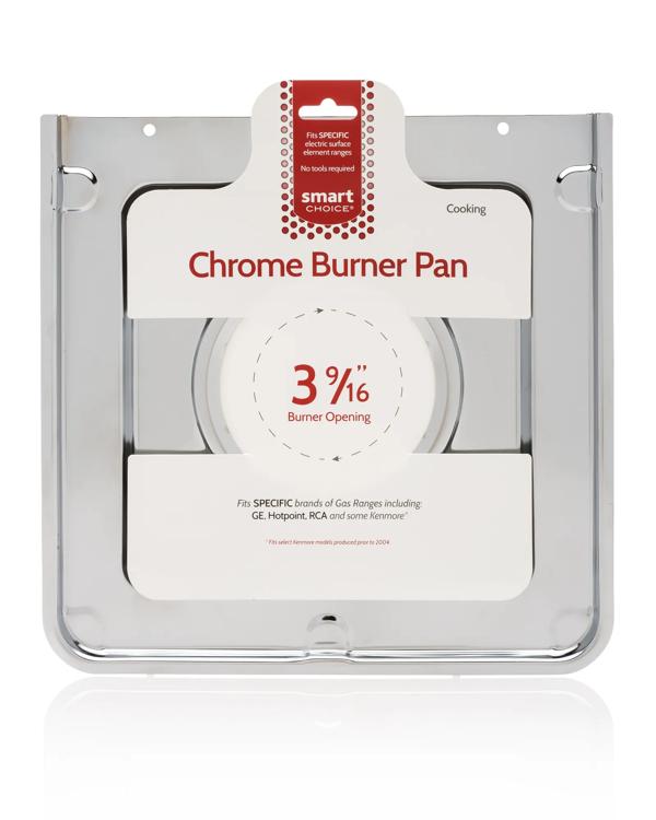 Square Chrome Burner Pan, Fits Specific