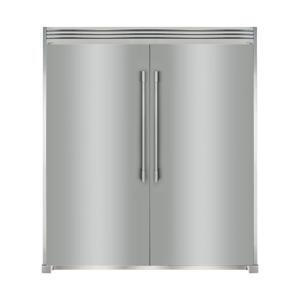 19 Cu. Ft. Stainless Side-by-Side Column Refrigerator & Freezer with 84" Louvered Trim Kit