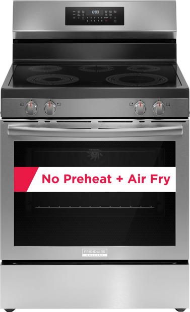 30" Rear Control Electric Range with Air Fry - GCRE3059BF