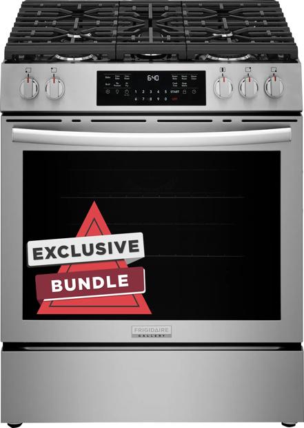 30" Gas Range with No Preheat + Air Fry, Includes Free Air Fry Tray - GCFG3059BF-A1