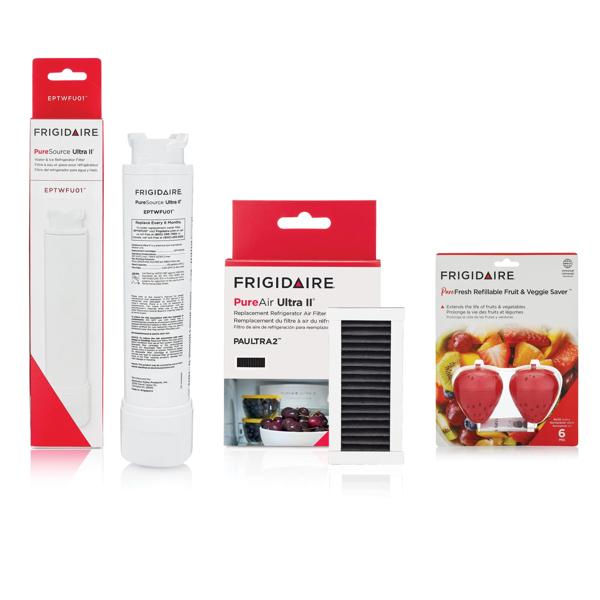 EPTWFU01, PAULTRA2, and FRPFUFV2 Water and Air Filter Combo Kit with Produce Saver