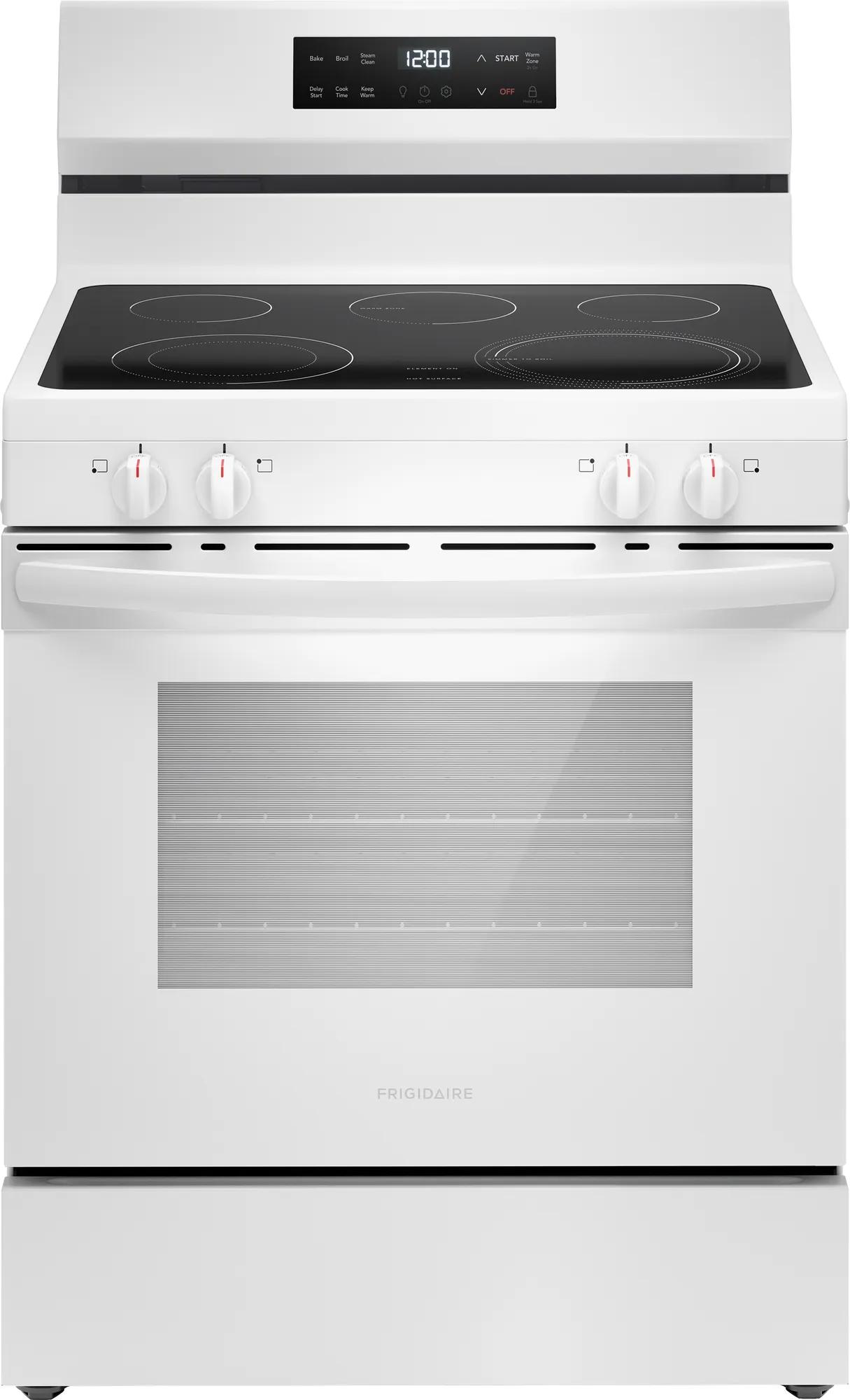 30" Electric Range with Steam Clean