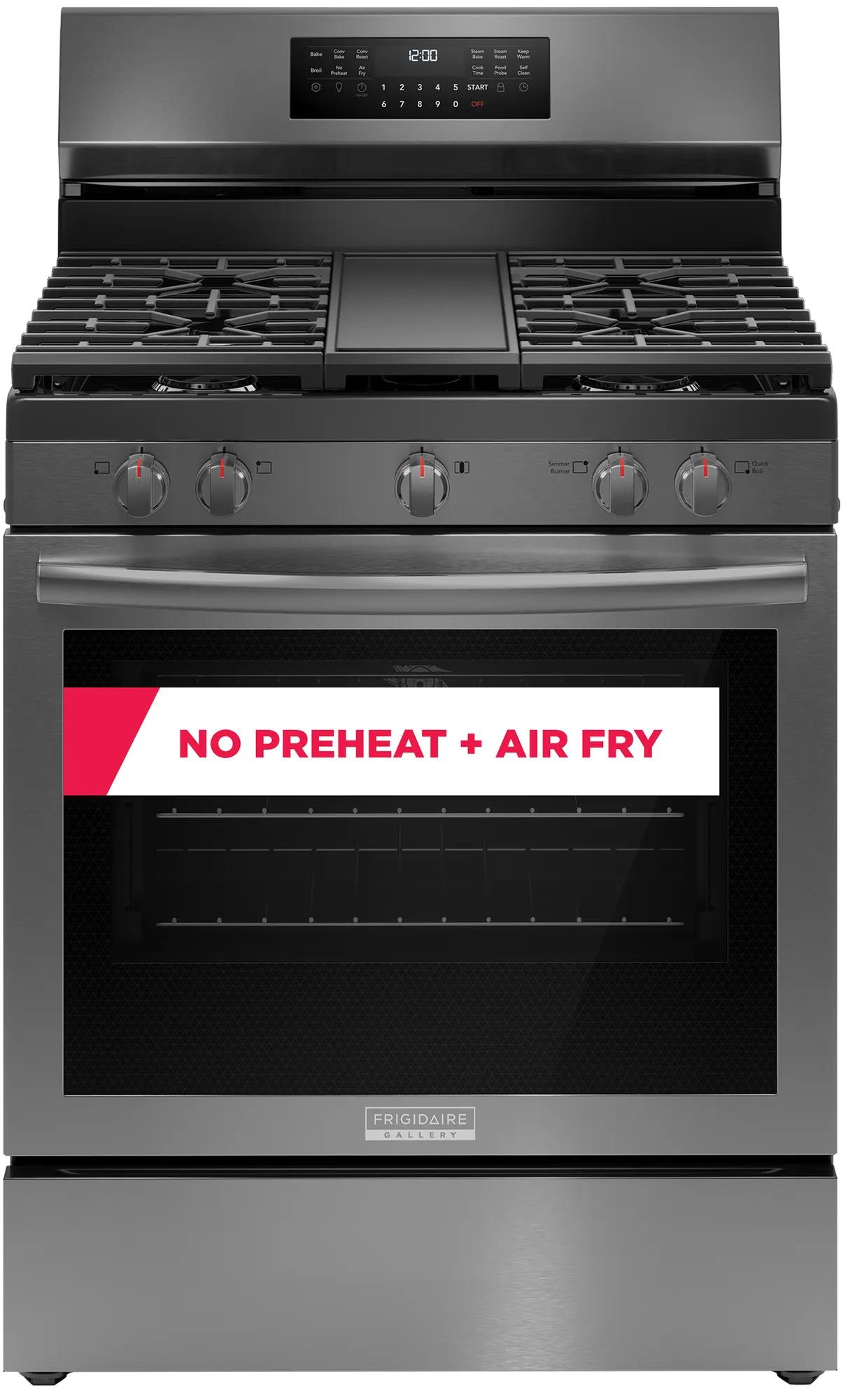 30" Gas Range with No Preheat + Air Fry