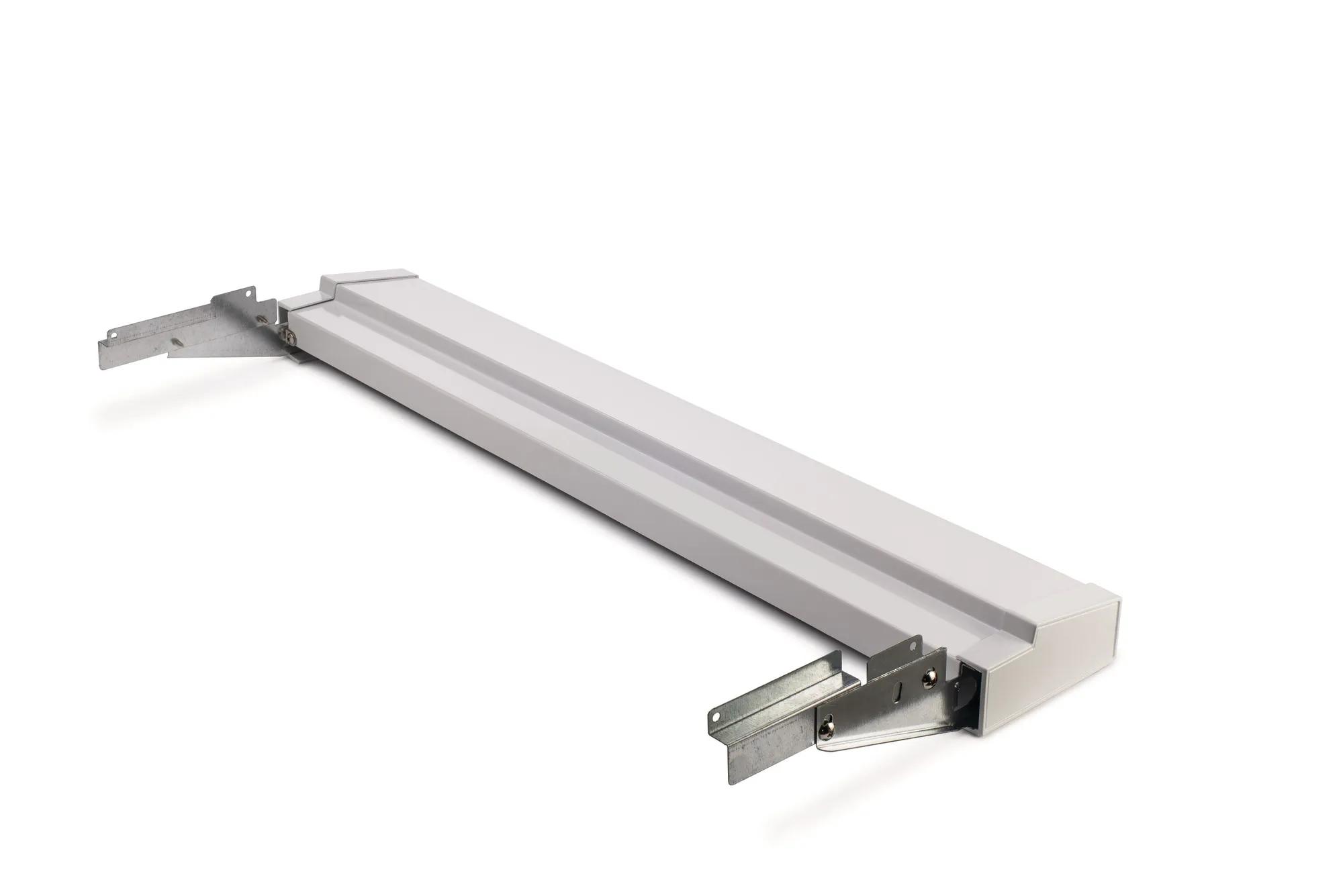 White Slide-In Range Adjustable Metal Backguard