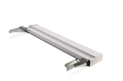White Slide-In Range Adjustable Metal Backguard