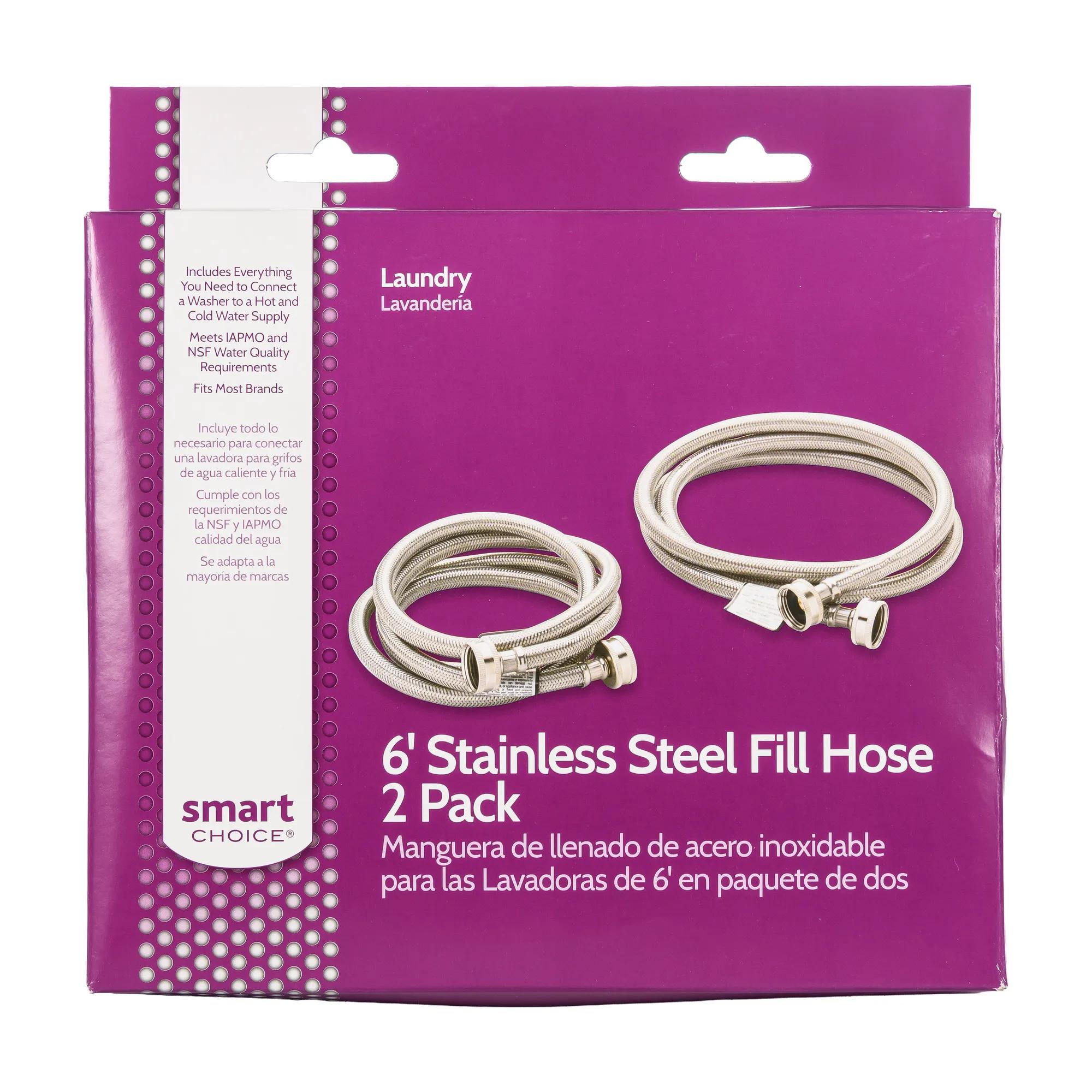 Braided Stainless Steel 6' Washer Fill Hoses